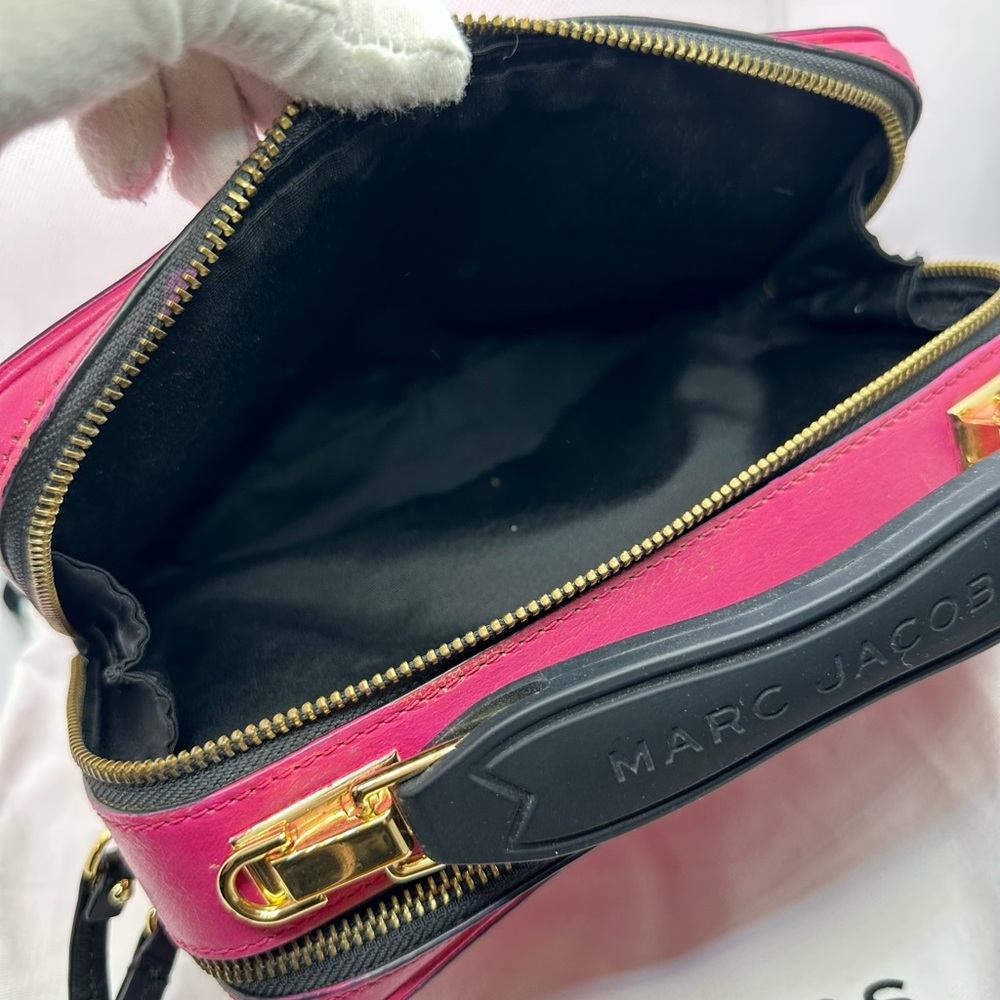 EUC Marc Jacobs Diva Pink Distressed Leather The Box 23 Crossbody Bag - Picture 14 of 17